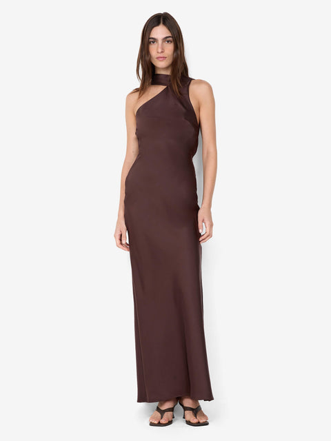 NYSSA MAXI DRESS - DARK CHOCOLATE