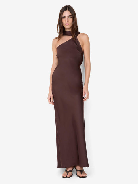 NYSSA MAXI DRESS - DARK CHOCOLATE