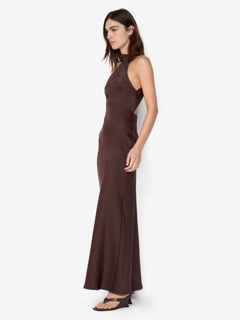 NYSSA MAXI DRESS - DARK CHOCOLATE