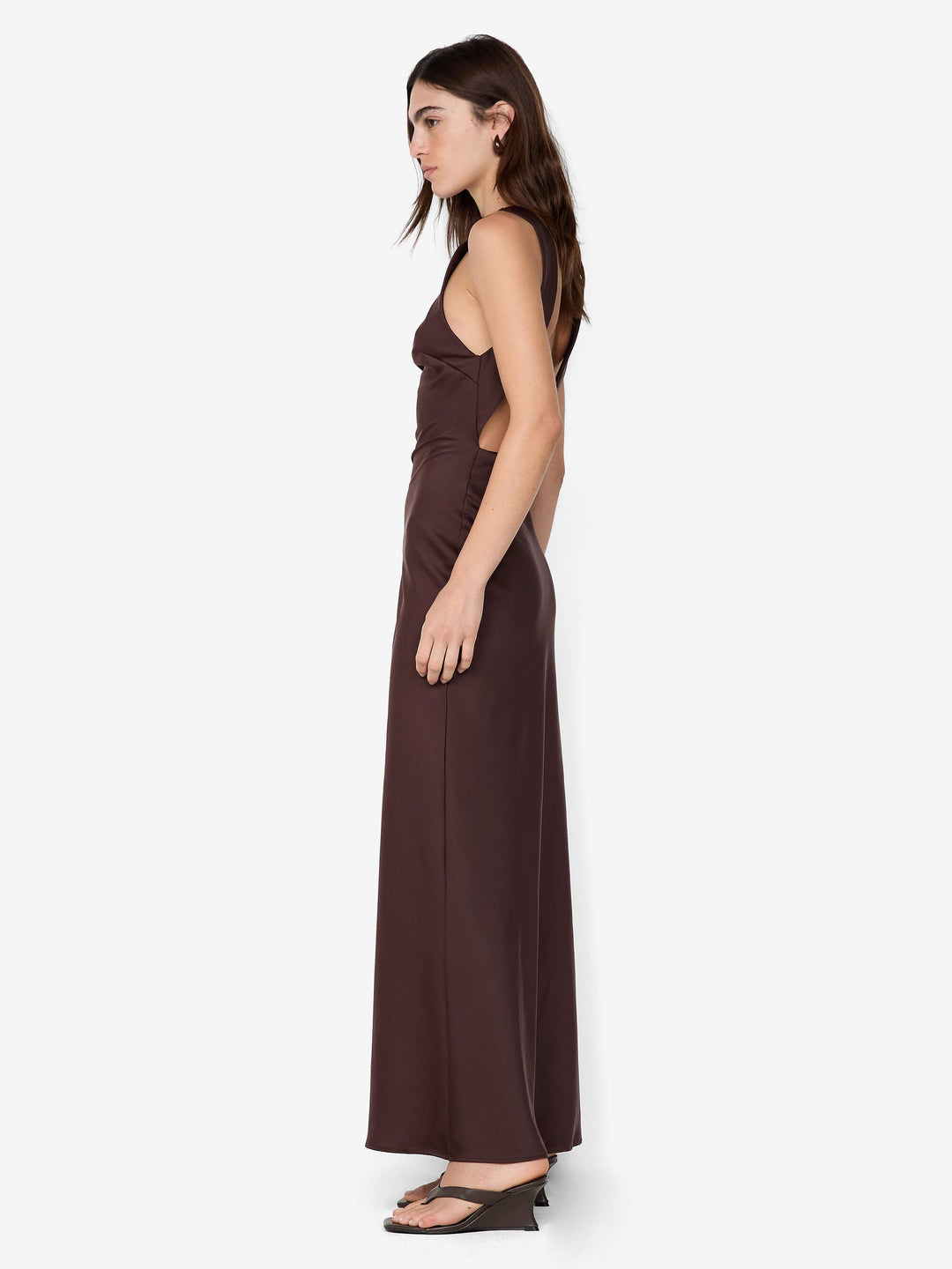 NYSSA MAXI DRESS - DARK CHOCOLATE