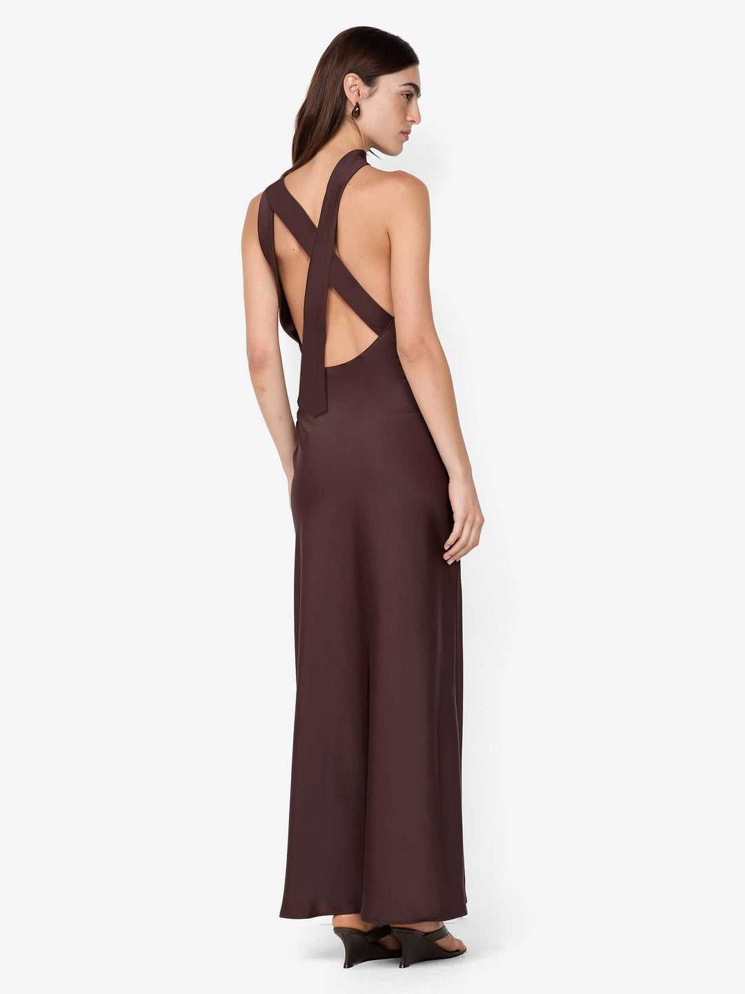 NYSSA MAXI DRESS - DARK CHOCOLATE
