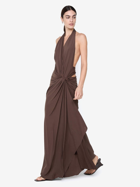 CLEMENTINE TWIST DRESS - MILK CHOCOLATE