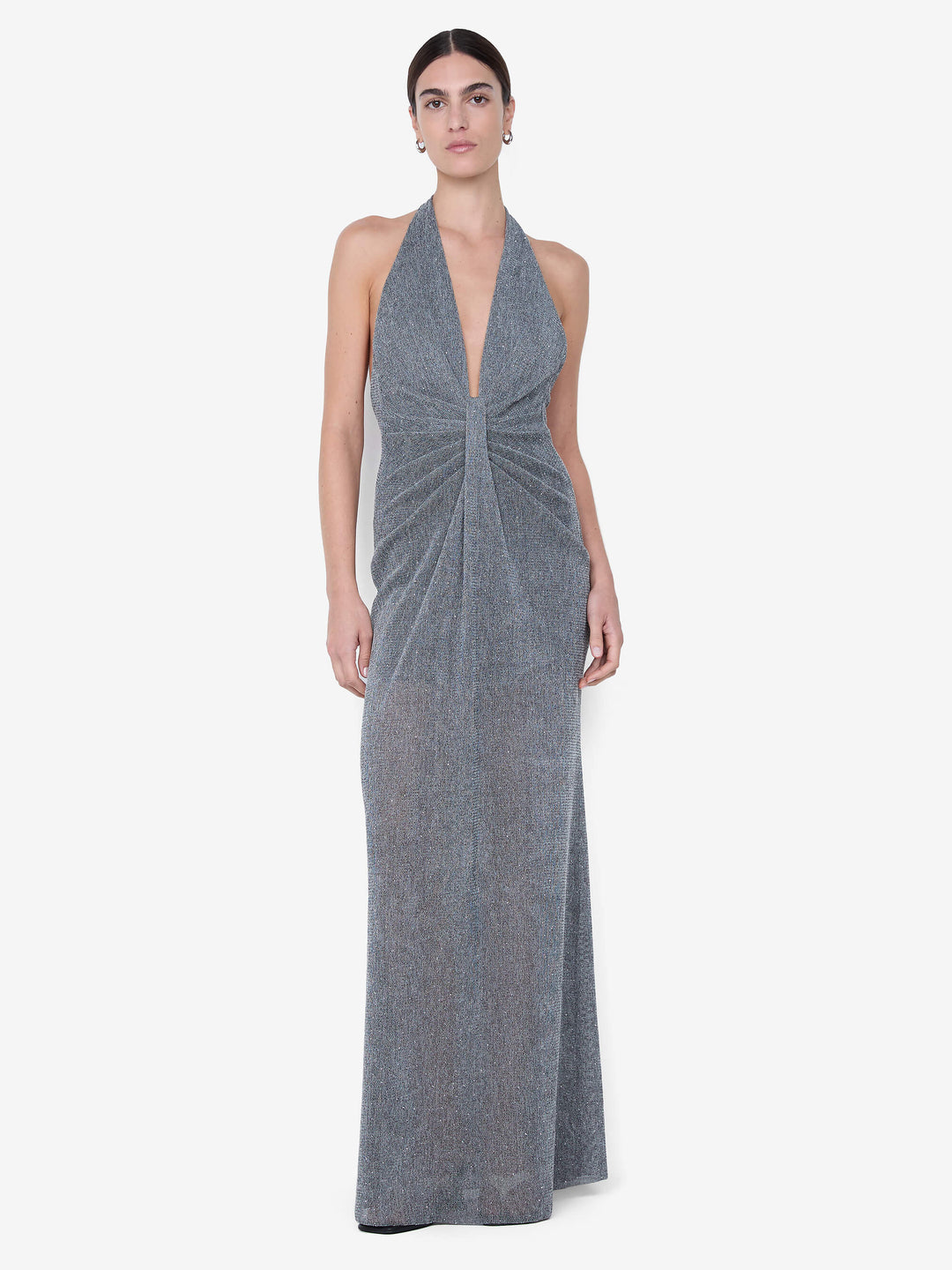 ASTRA DRAPE MAXI DRESS - CHROME