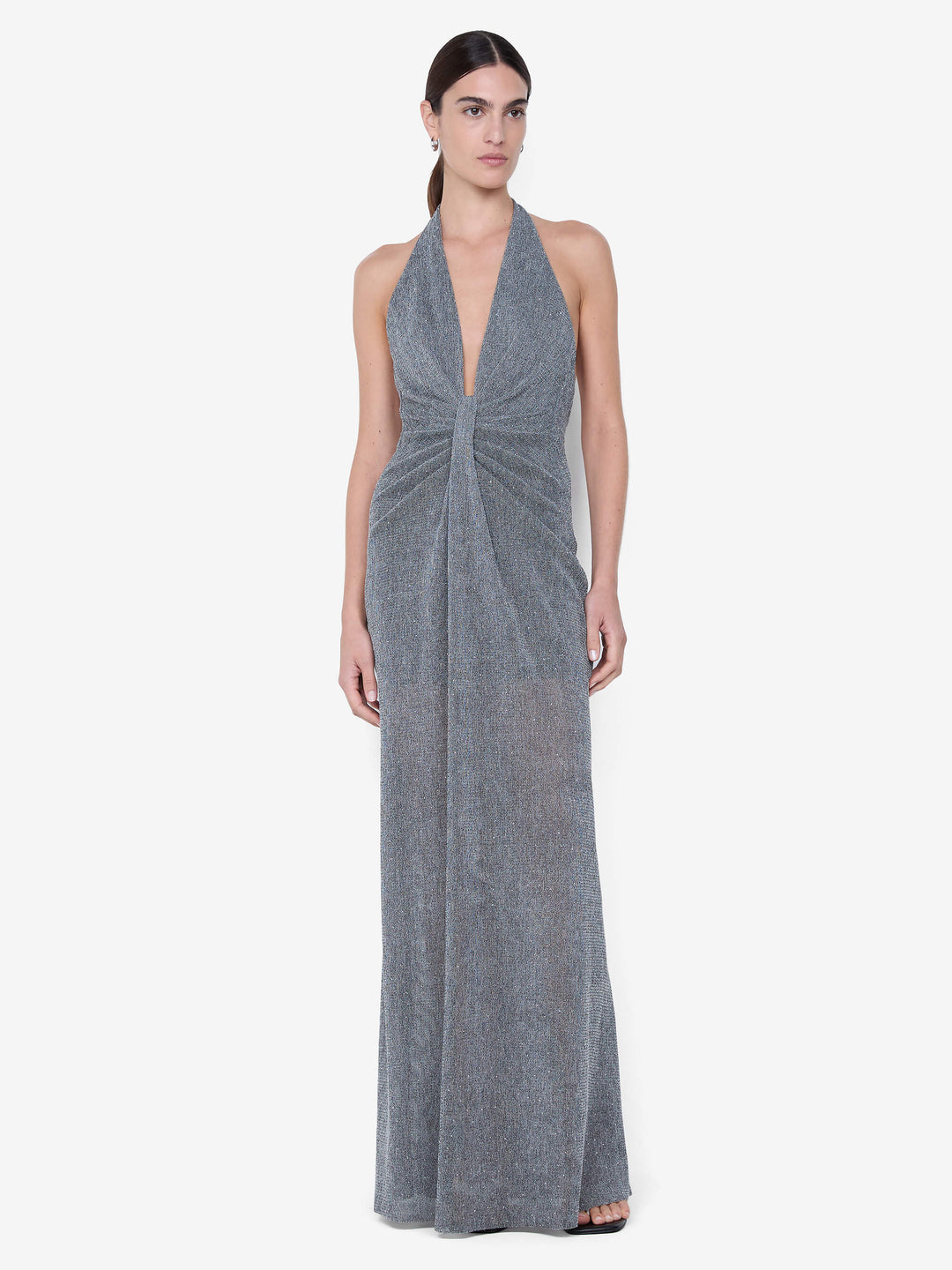 ASTRA DRAPE MAXI DRESS - CHROME