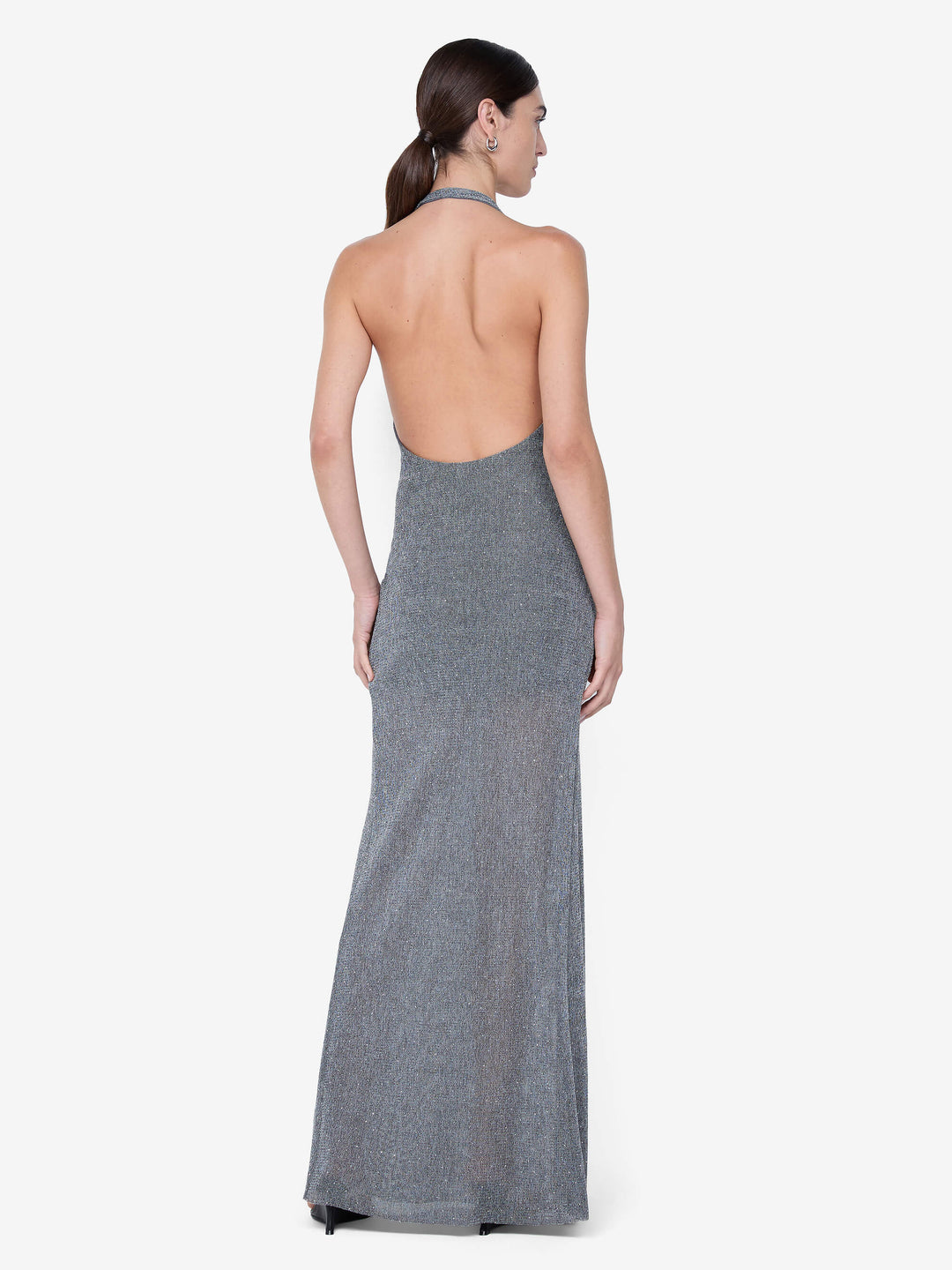 ASTRA DRAPE MAXI DRESS - CHROME