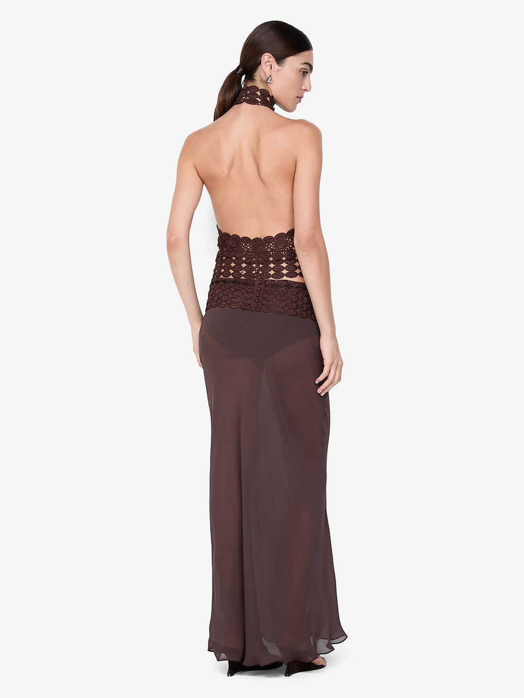 ANIA HALTER TOP - DARK CHOCOLATE