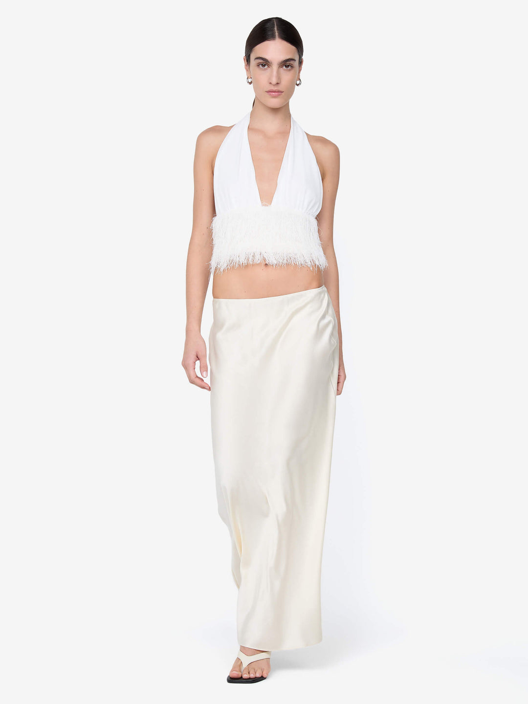 FINLEY HALTER TOP - WHITE