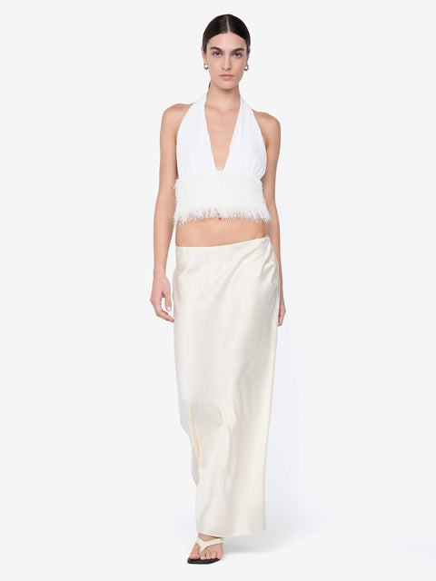 FINLEY HALTER TOP - WHITE