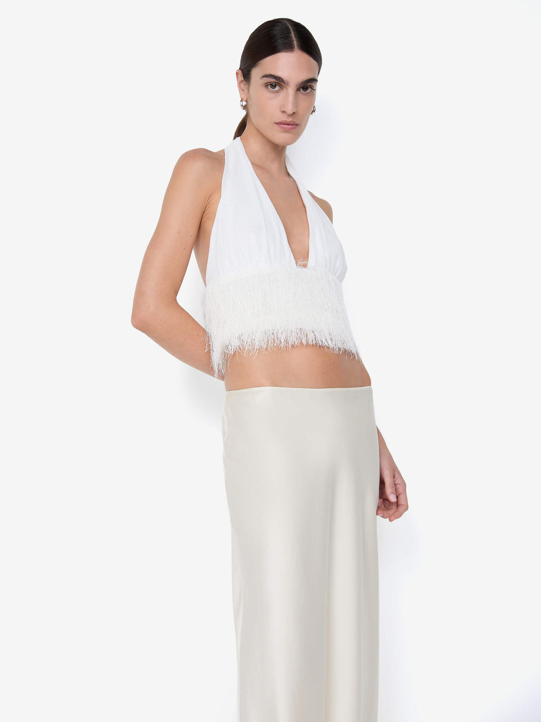 FINLEY HALTER TOP - WHITE