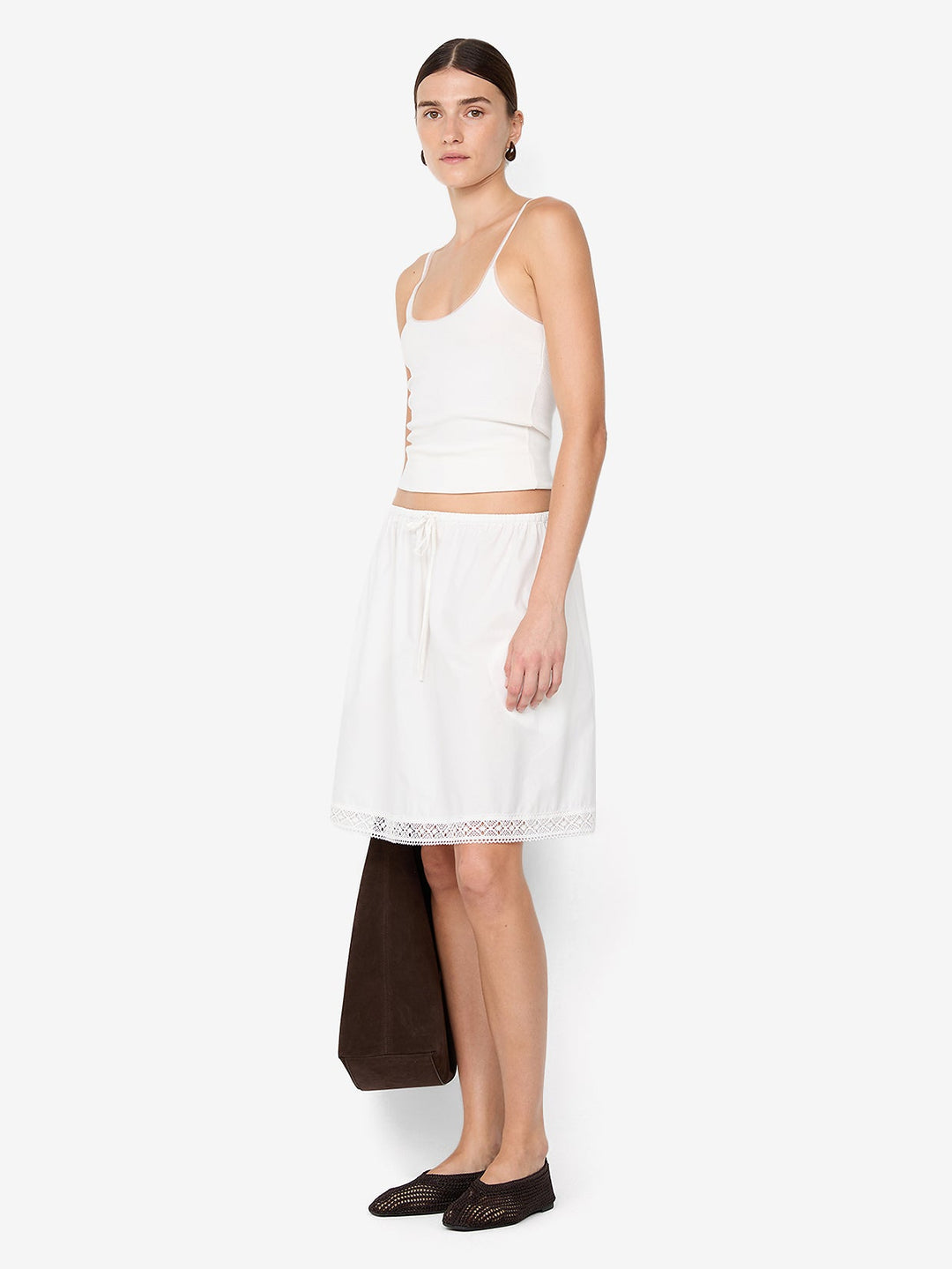 ARABELLE MIDI SKIRT - WHITE