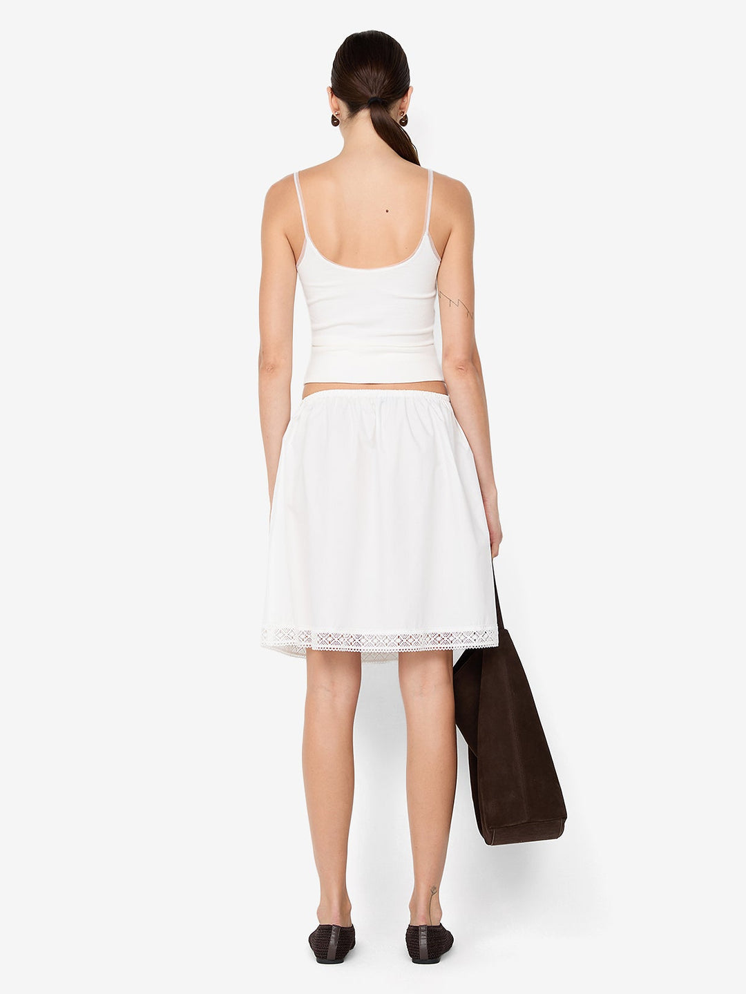 ARABELLE MIDI SKIRT - WHITE