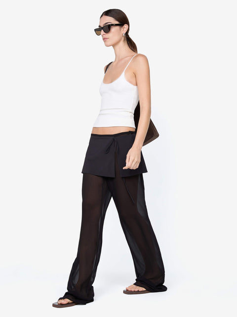 MARALIA OVERLAY PANT - BLACK