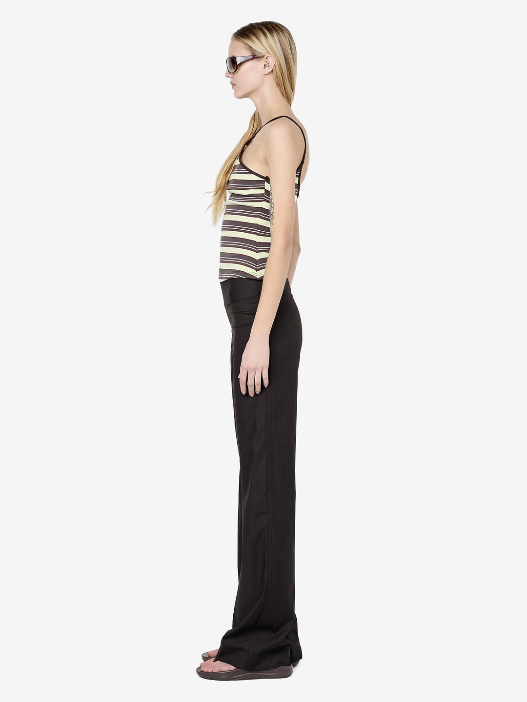 INGRID PANT - CHOC PINSTRIPE
