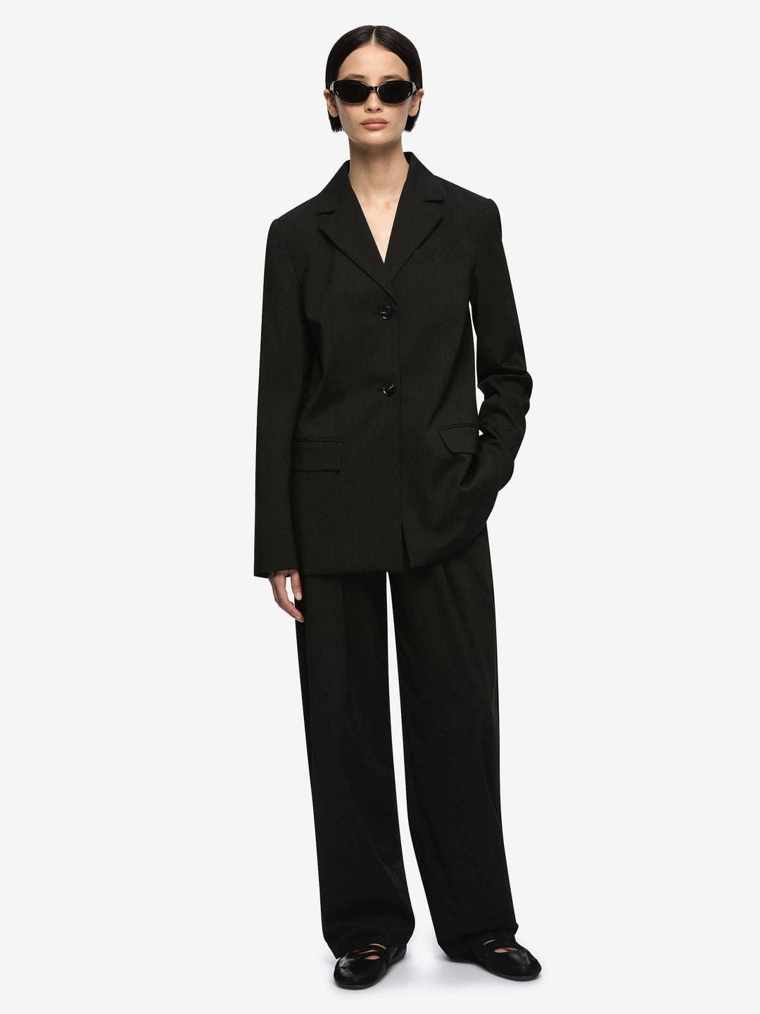 MARCELLI PANT - BLACK/WHITE STRIPE