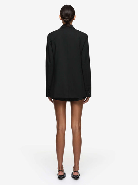 MARCELLI BLAZER  - BLACK/WHITE PINSTRIPE