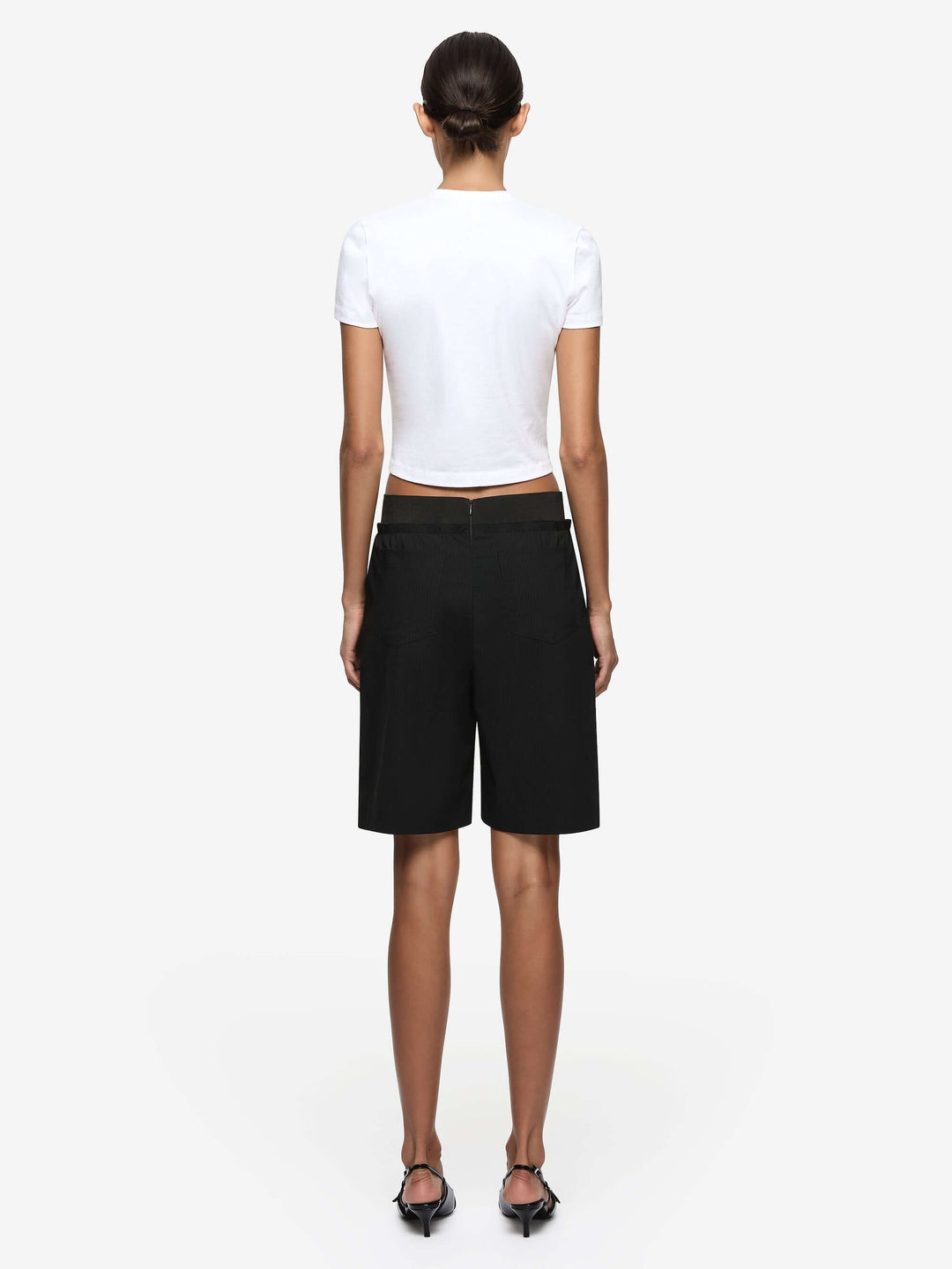 MARCELLI LONG SHORT - BLACK/WHITE STRIPE