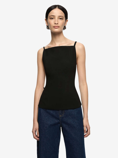 MOR BACKLESS TOP - BLACK