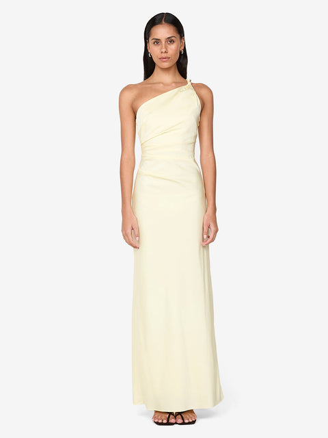 LUNETTA ASYM DRESS - ICE YELLOW