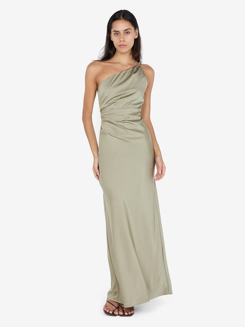 LUNETTA ASYM DRESS - SAGE