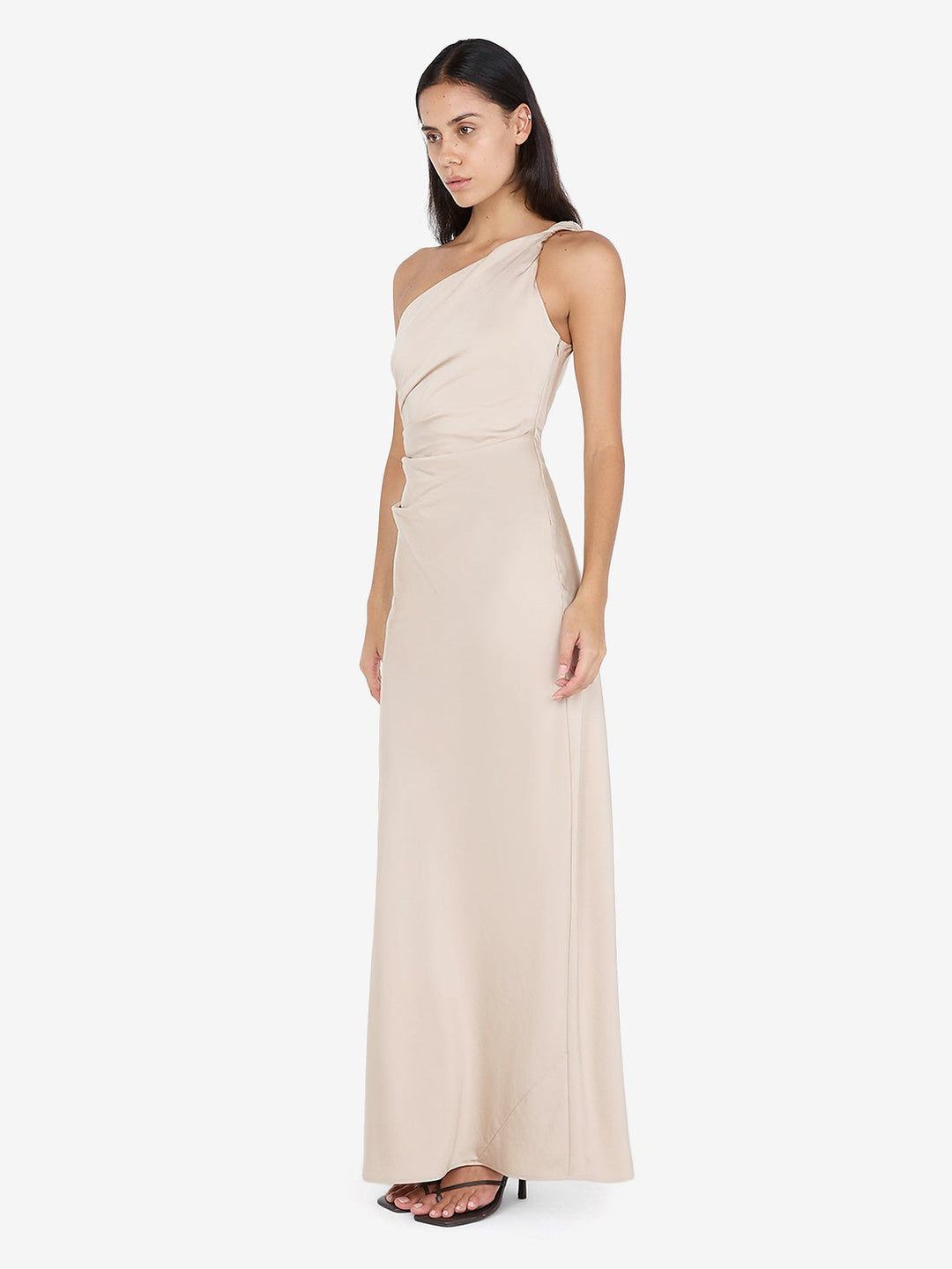 LUNETTA ASYM DRESS - SAND