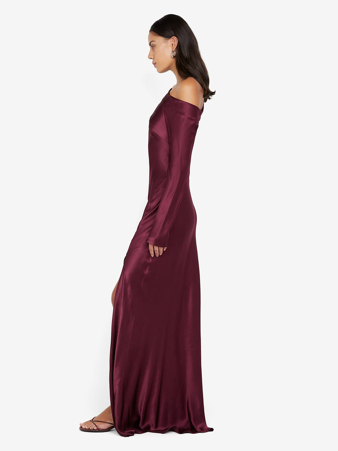 SIENA ASYM MAXI DRESS - PLUM