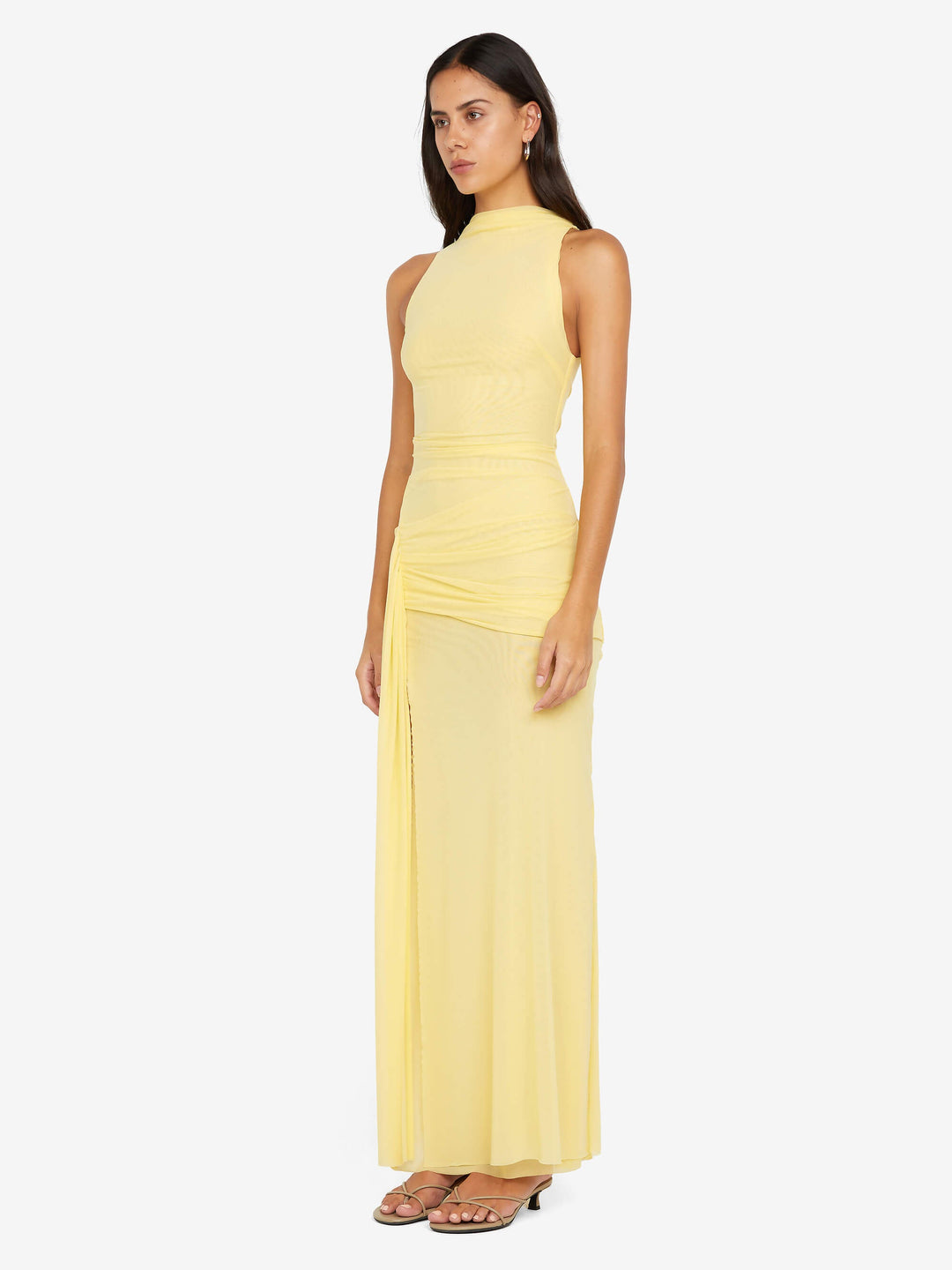 BLAINE DRAPE MAXI DRESS - BUTTER