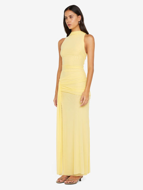 BLAINE DRAPE MAXI DRESS - BUTTER