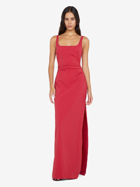 DANTE TUCK MAXI DRESS - CHERRY