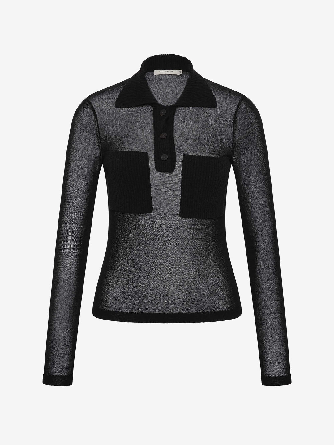 ELKE LONG SLEEVE TOP - BLACK