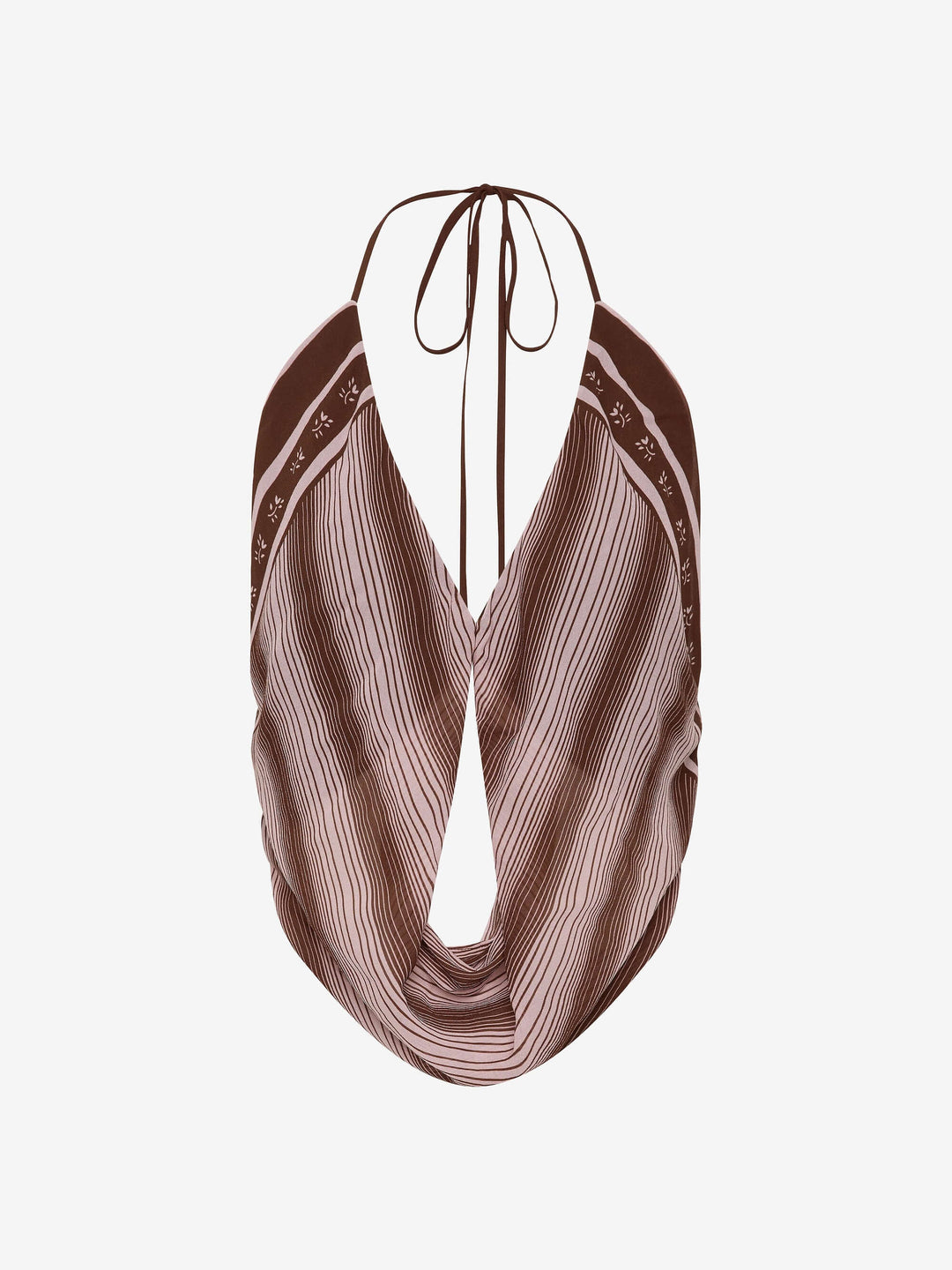 EVELY HALTER TOP - GEO SCARF PRINT