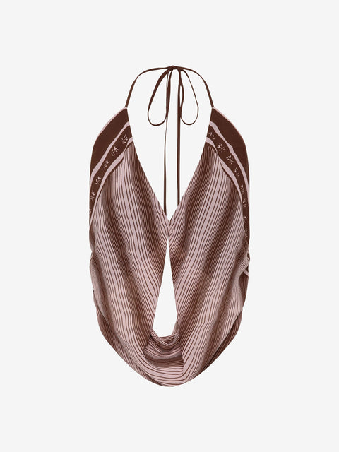 EVELY HALTER TOP - GEO SCARF PRINT