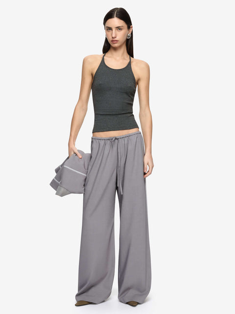 AZURI RACER BACK TOP - CHARCOAL MARLE