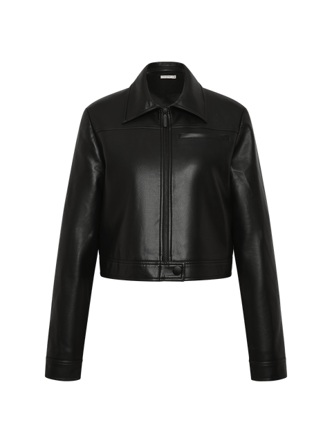 SAPHIRA CROPPED JACKET - BLACK