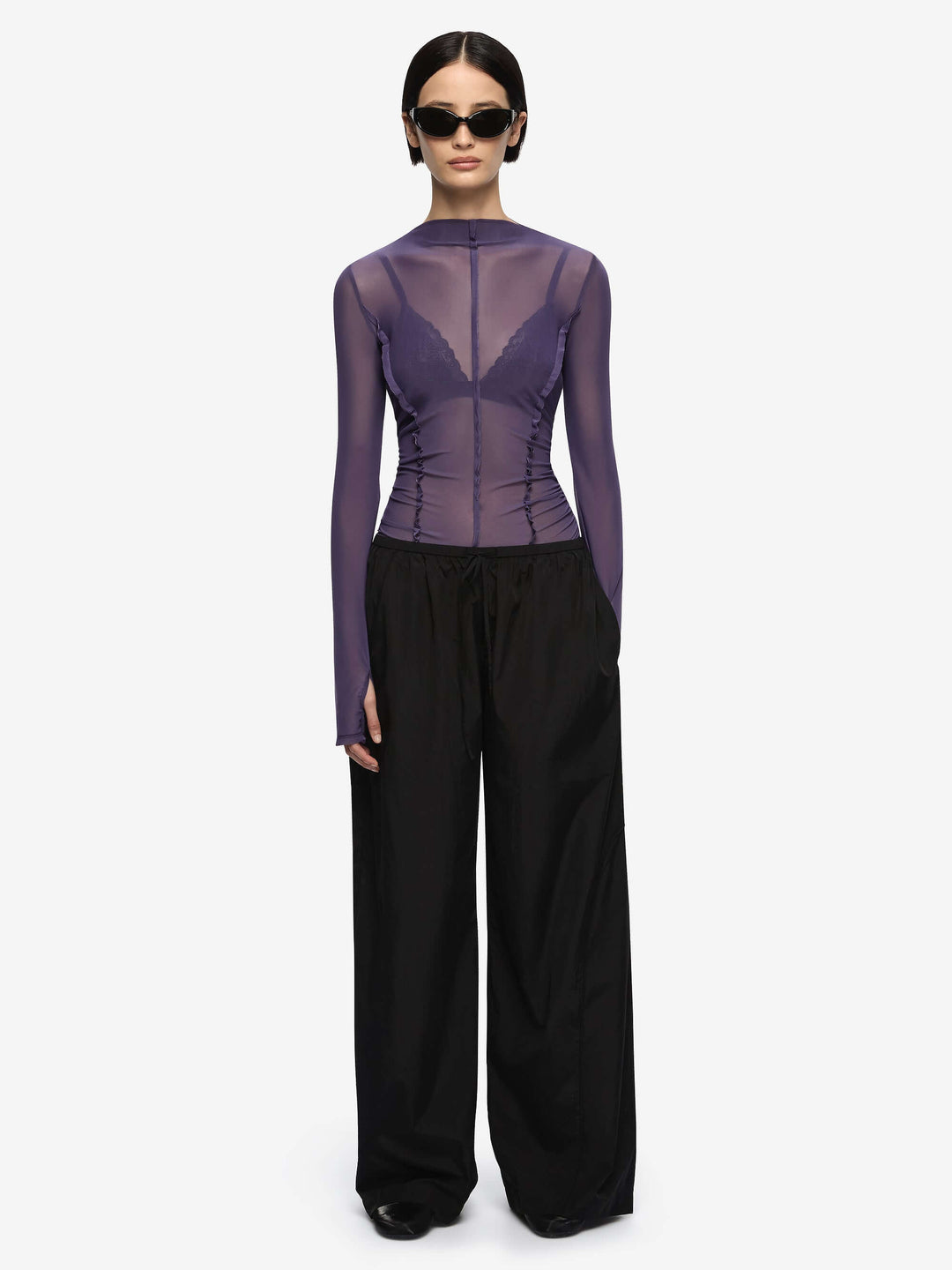 DELILA LONG SLEEVE TOP - AMETHYST