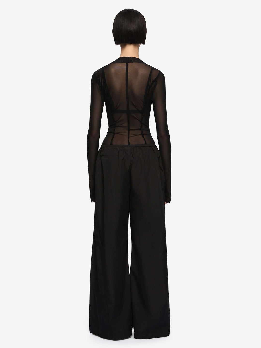 DELILA LONG SLEEVE TOP - BLACK