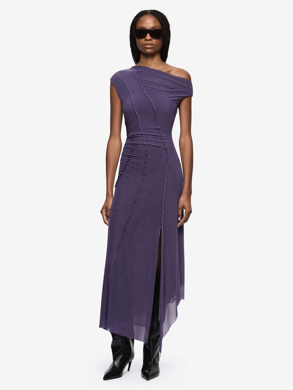 DELILA ASYM DRESS - AMETHYST