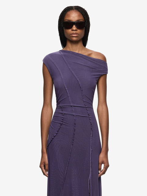 DELILA ASYM DRESS - AMETHYST