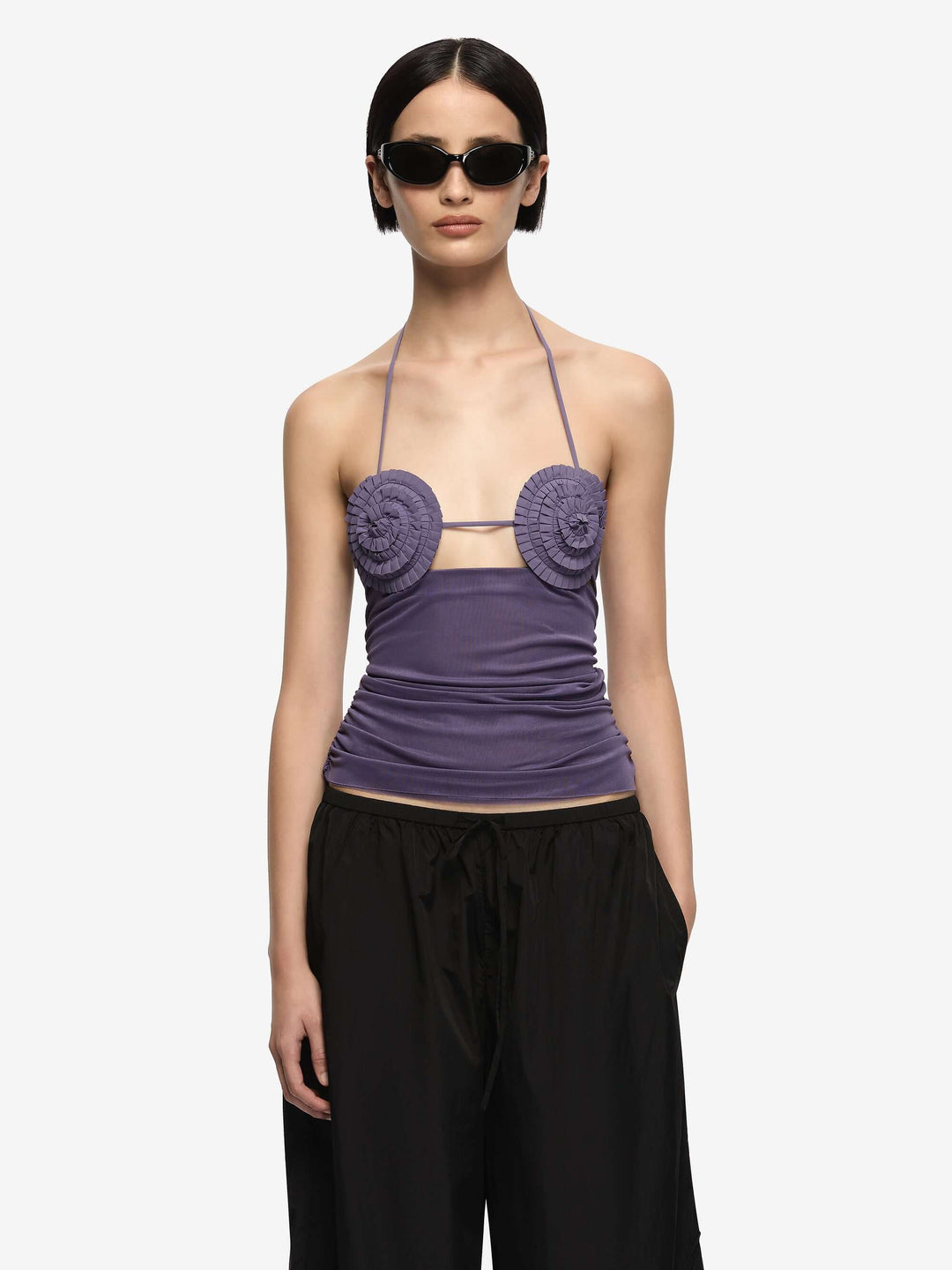 DELILA SPIRAL TOP - AMETHYST