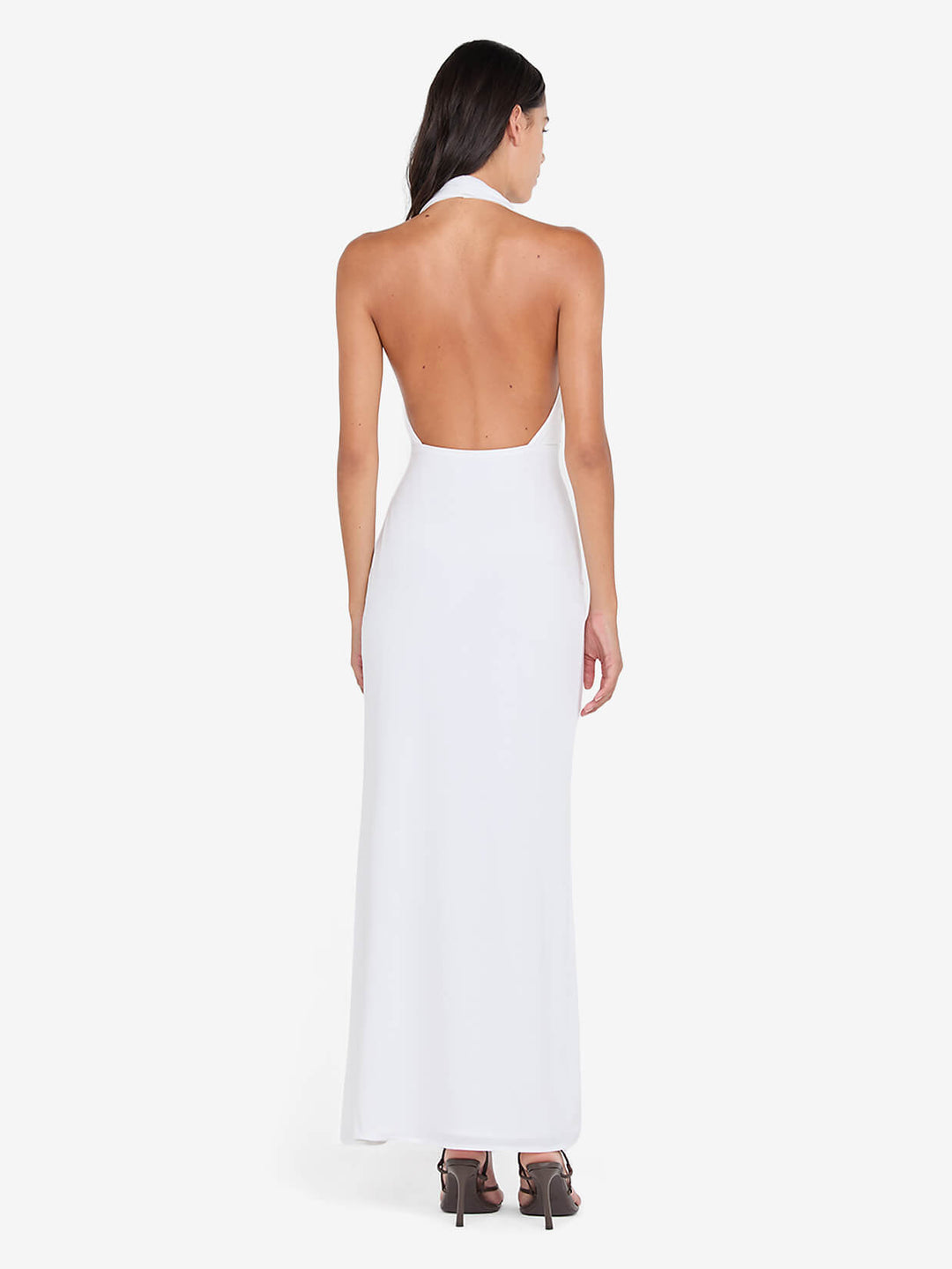 NESSIE COWL NECK MAXI DRESS - WHITE