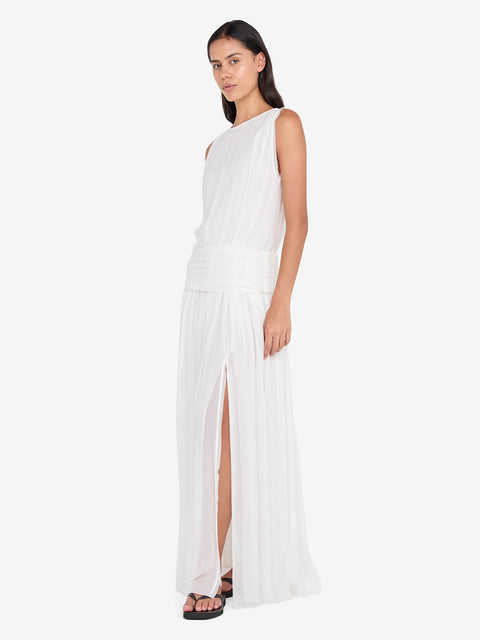 RHONE DROP WAIST DRESS - IVORY