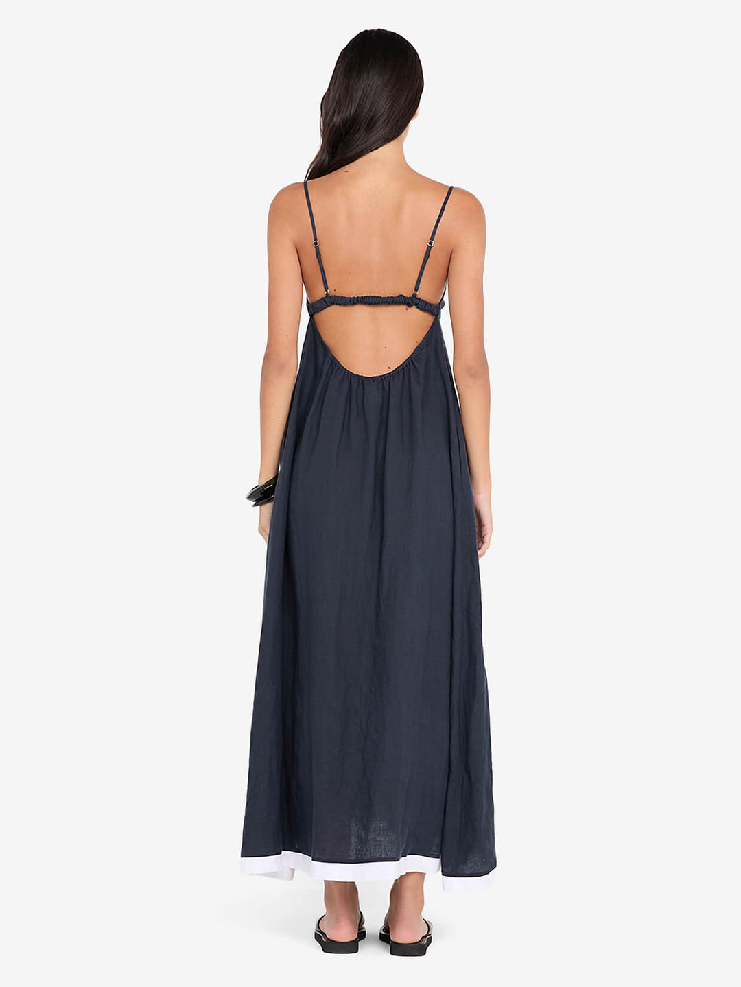 ELYCE MAXI DRESS - INK/WHITE