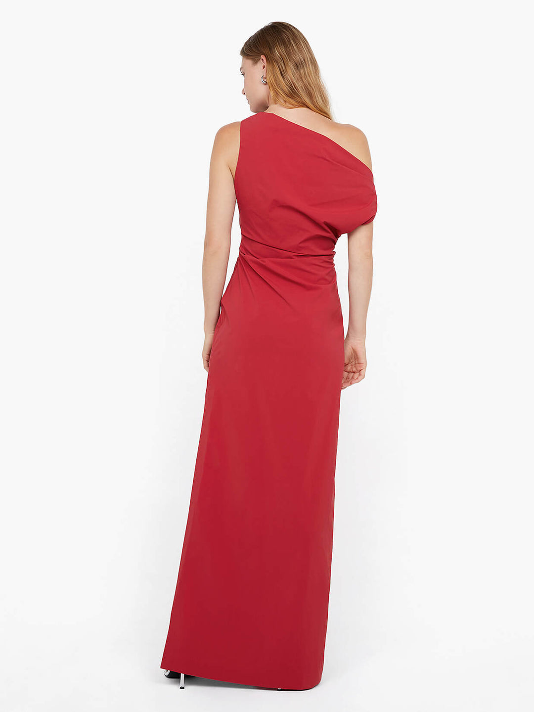 ANGELINA ASYM MAXI DRESS - CHERRY