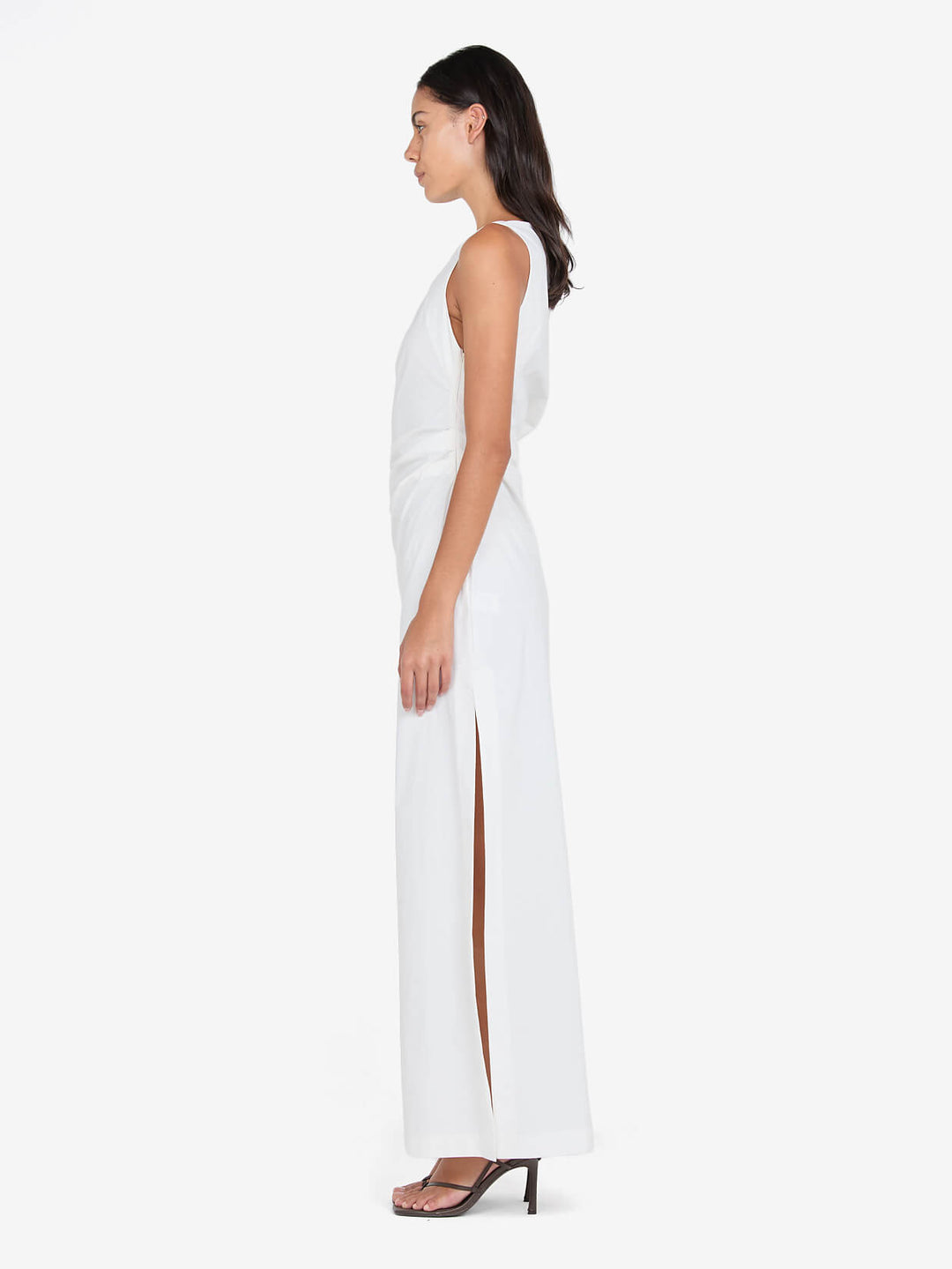 ANGELINA ASYM MAXI DRESS - IVORY