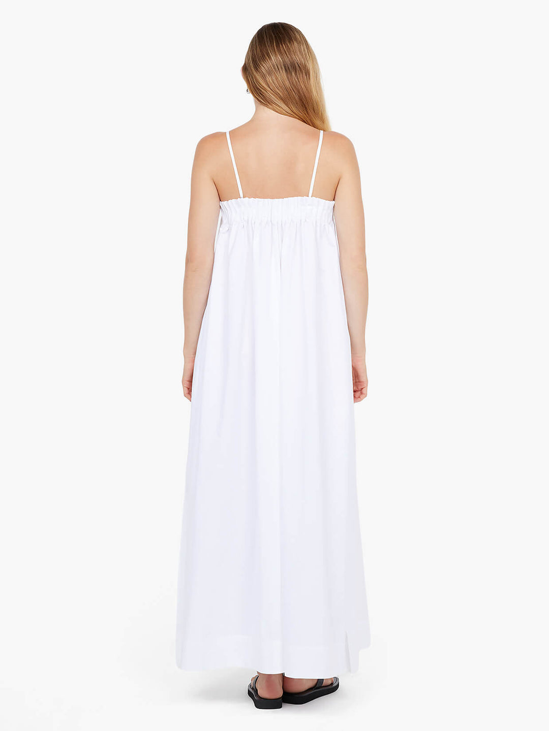 ALUCA PINTUCK MAXI DRESS - WHITE