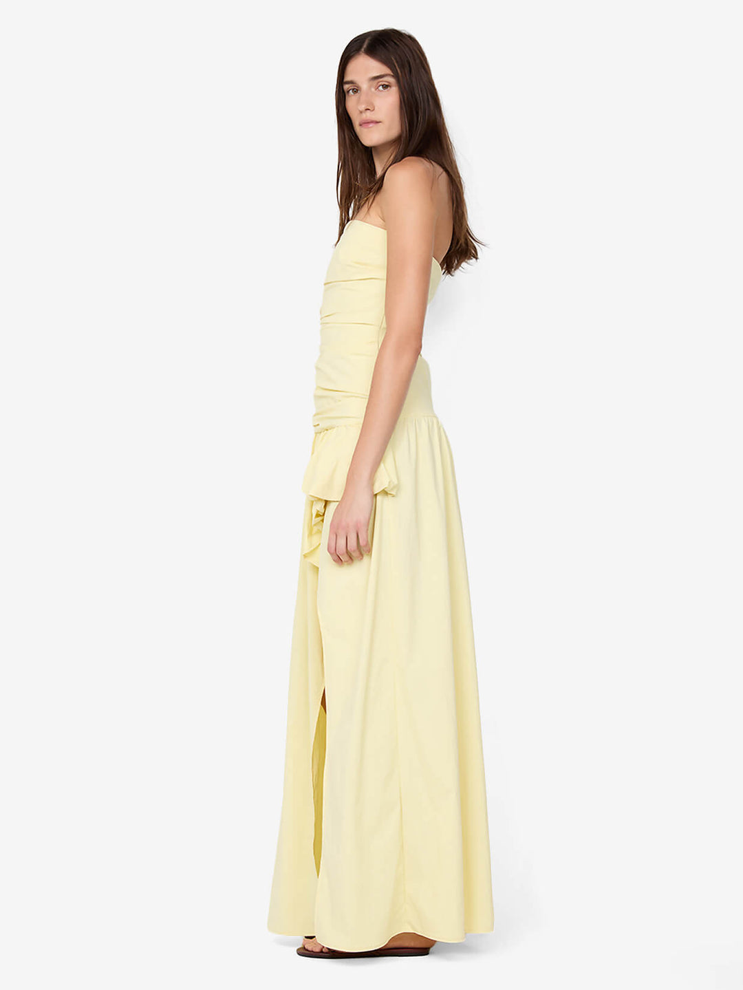 DANTE STRAPLESS MAXI DRESS - ICE YELLOW