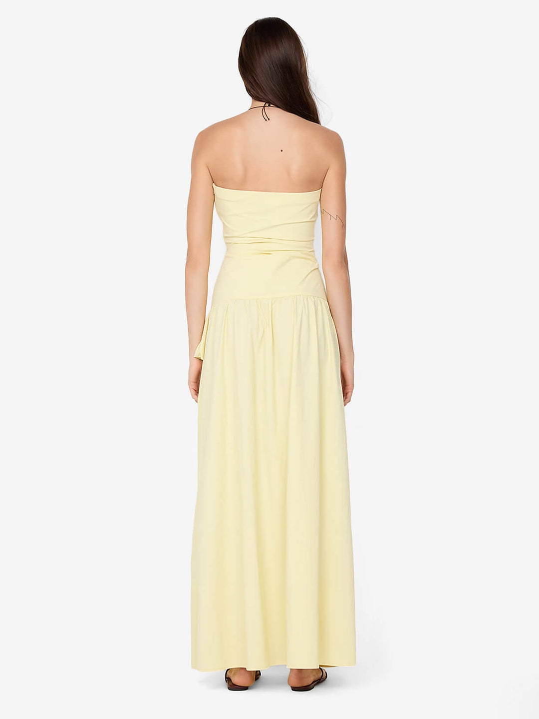 DANTE STRAPLESS MAXI DRESS - ICE YELLOW