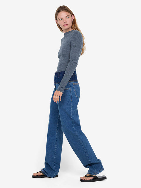 JONI LONG SLEEVE TOP - GREY