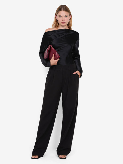 CARMELA ASYM TOP - BLACK