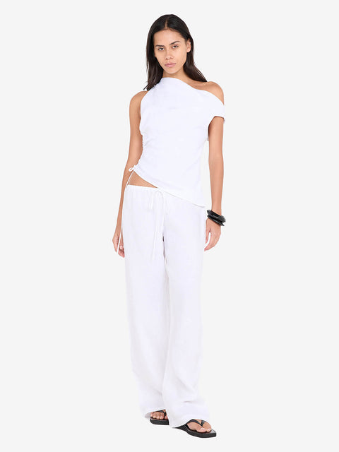 ELYCE ASYM TOP - WHITE