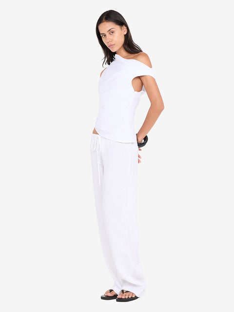 ELYCE ASYM TOP - WHITE